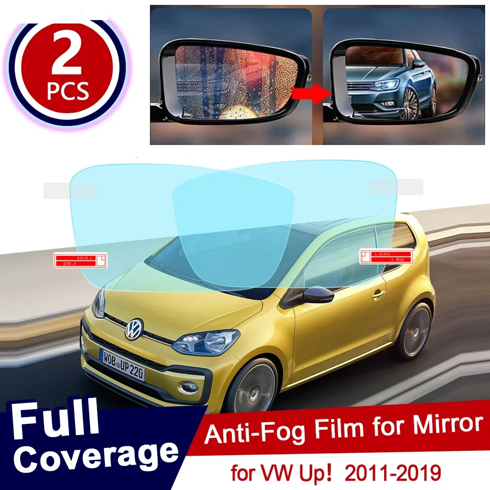 For Volkswagen VW Up! 2011~2019 Full Cover Rainproof Anti Fog Films Rearview Mirror Protective Film Car Sticker Accessories