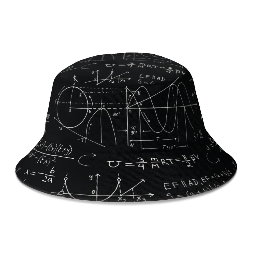 Math Science Pattern Code Geek Linux Bucket Hat For Women Men Students Foldable Bob Fisherman Hats Panama Cap Streetwear