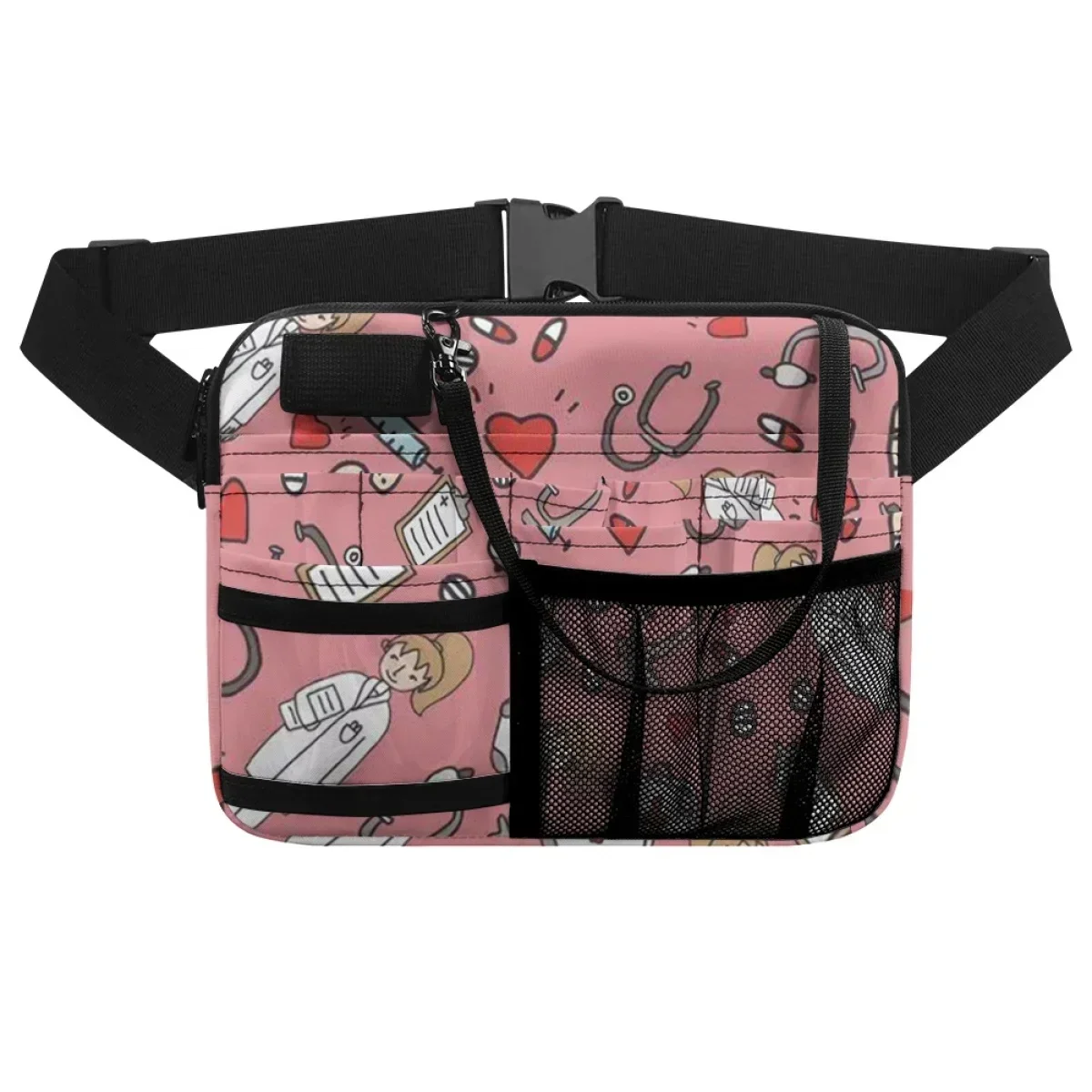 Waist Pack Female Pink Cute Hospital Doctor Nurse Designer Fashion Belt Bags Multi Pocket Nursing Organizer Pouch bolsa feminina