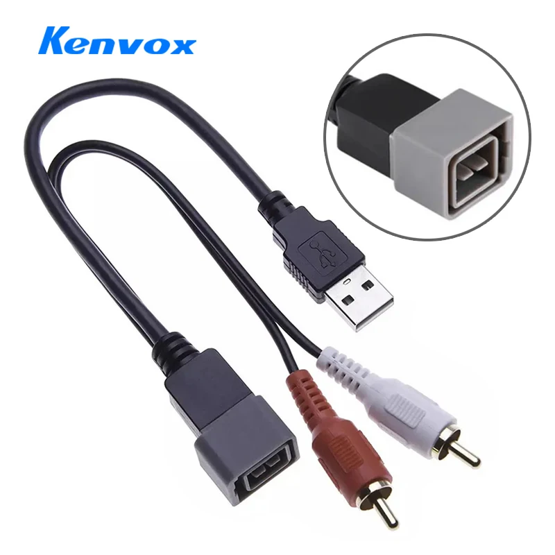Kenvox USB AUX Retention Car Audio Cable Radio USB Adapter For Nissan For Qashqai For Versa Adaptor Cable