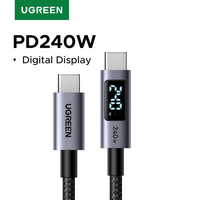 UGREEN USB-C Cable 240W Digital Display Screen PD3.1 Type-C Cord for Laptop MacBook iPhone 17 Samsung S25 Xiaomi Charger Fast