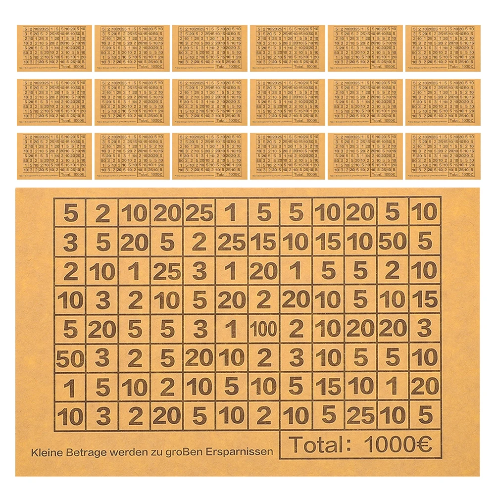 Sticker For Coin Bank Creative Diy Money Box Saving Tracker Light Brown Challenge Savings Jar Adhesive Target Decals