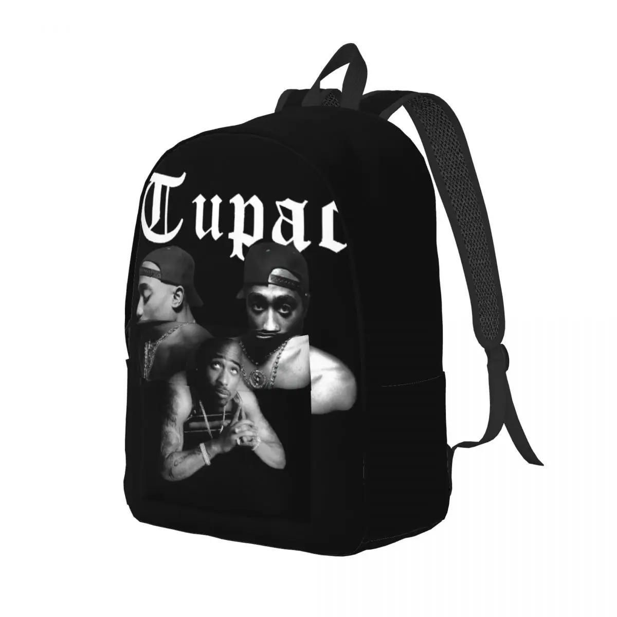 Rapper Tupac Tops 2PAC Fashion Backpack Outdoor High School Hiking Travel Daypack for Men Women Laptop Canvas Bags