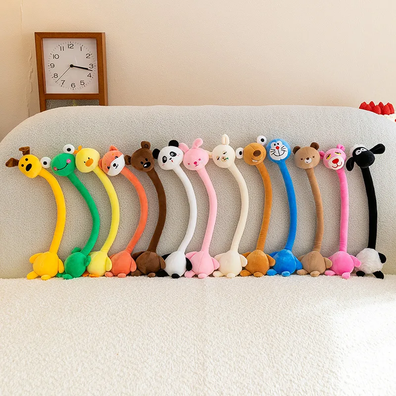 Kawaii Long Legs Stuffed Animal Plush Toy Wrap-Around Bag Charm Pendant Cute Cartoon Bear Frog Gift for Girls Boys Cosplay 14+ - view 5