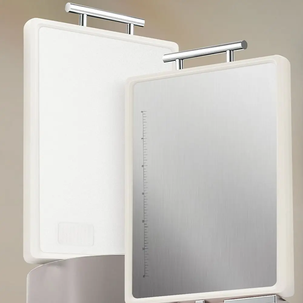 

Anti-Bacterial Double-Sided Chopping Board Anti-Mold Anti-Slip Stainless Steel Cutting Board with Scale Grinding