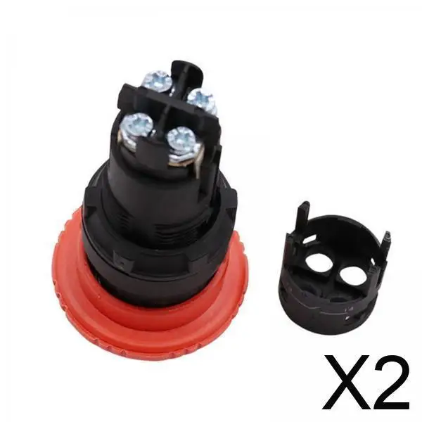 

2x кнопка аварийной остановки, 22 мм, полипропилен, универсальный, безопасный, с фиксацией, кнопочный переключатель аварийной остановки для световой промышленности, текстиль для дома