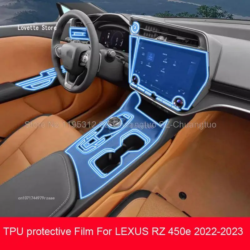 

TPU protective Film For LEXUS RZ 450e 2022-2023 Car GPS Navigation LCD Screen Protector Anti-Scratch Film accessories