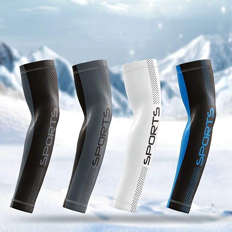 

A pair of summer sun protection ice silk sleeves for sun protection and cooling, outdoor sports cycling ice sleeves