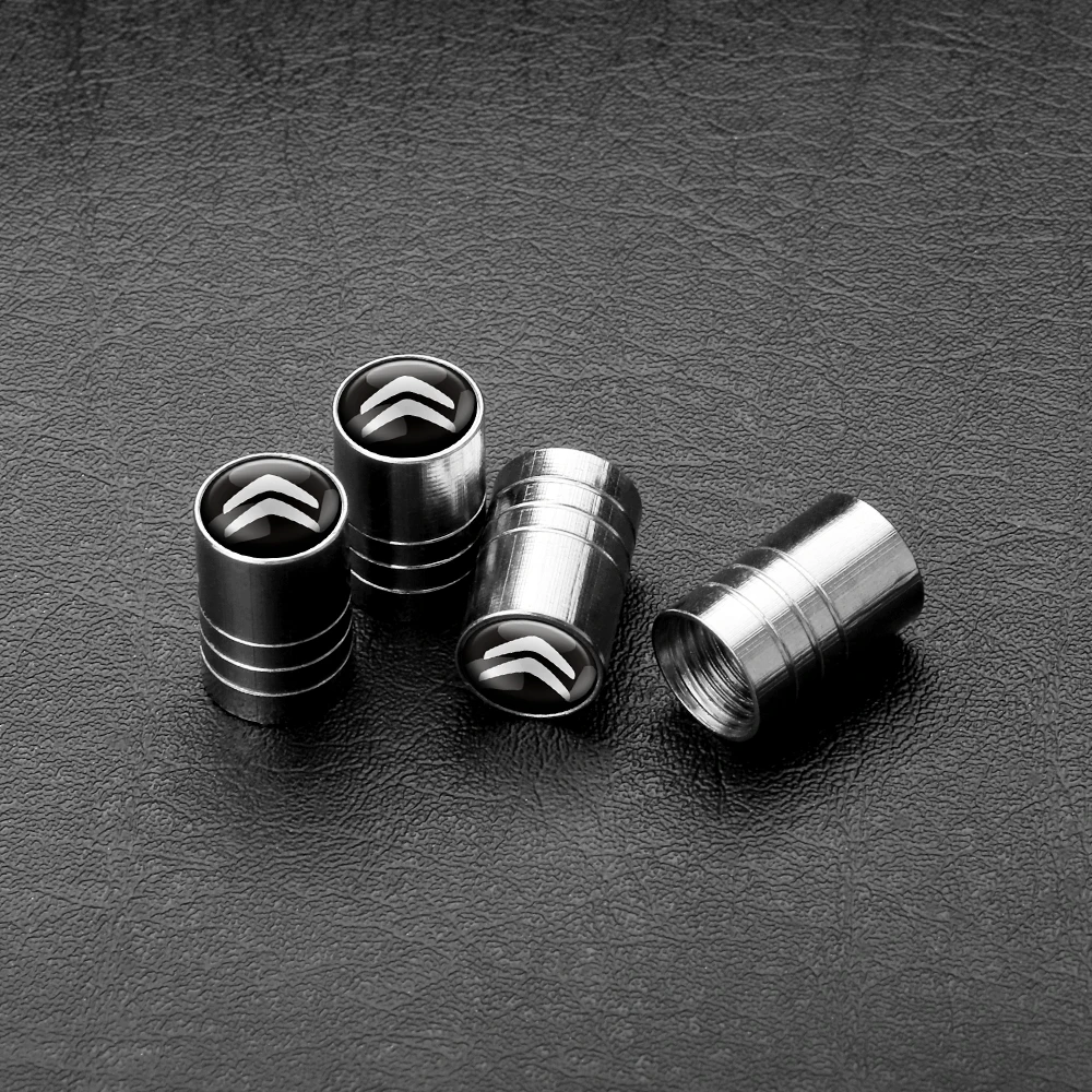 4PCS Metal Valve Cover Car Tire Airtight Cover Valve Stem Valve Cap Accessories For Citroen C1 C4L VTS C-ELYSEE C2 C3 DS Celysee