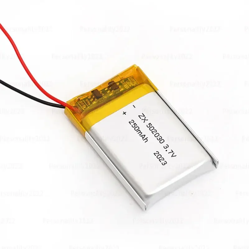 502030 Batteria 3.7V 250mAh Lipo Polimero Batterie ricaricabili agli ioni di litio Ph-2.0mm per auricolare Bluetooth Registratore per auto