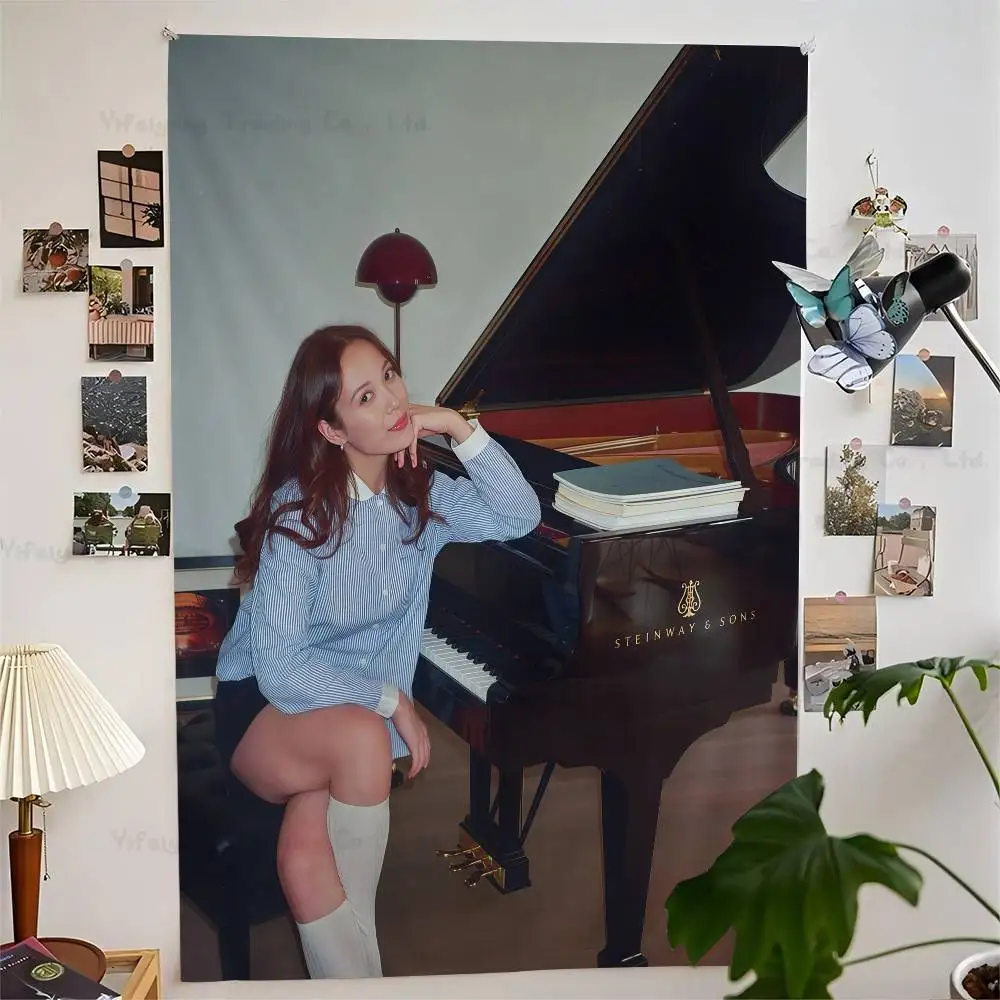 Tapices colgantes de pared Hippie L-LaufeyS de cantante para sala de estar, decoración del hogar, dormitorio, decoración de habitación Kawaii