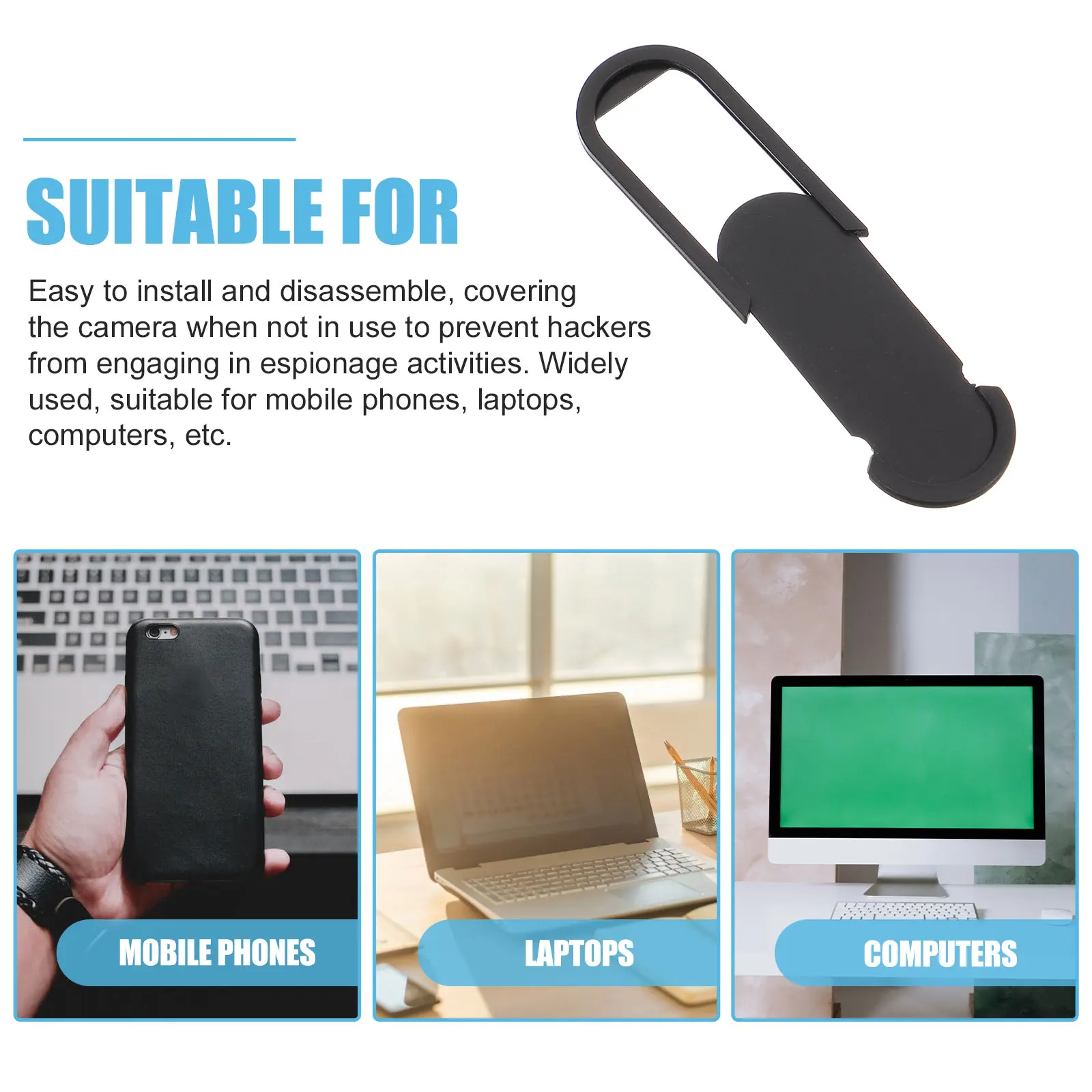 

6 Pcs Laptop Laptop Easy Slide Dust Proof Webcam Webcam Cover Slide Covers Black Cover
