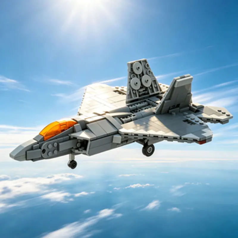 MOC 413pcs Small Particle Assembly Building Blocks Stealth Aircraft Military Fan Model Toy Collectible Ornament Gift