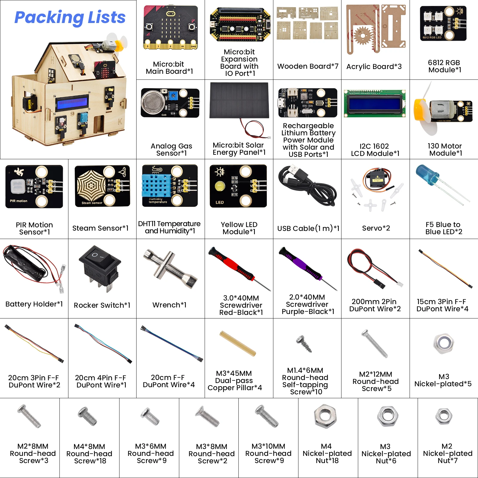 Kidsbits keyestudio microbit v2 starter kit casa inteligente v2 para bbc micro:bit starter kit diy stem python & makecode diy