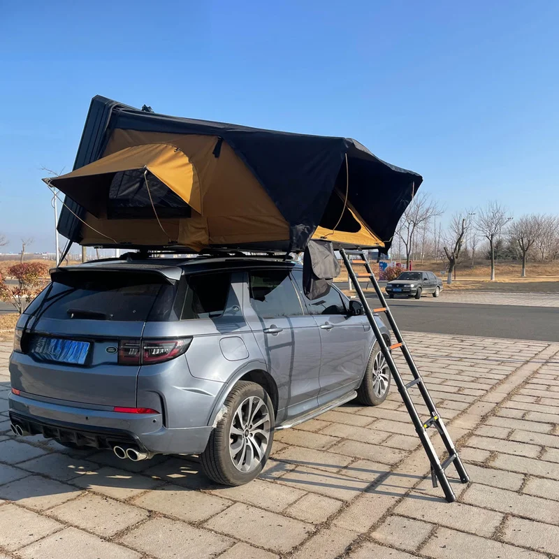 High Quality Aluminum Hard Shell Pop Up Roof Top Tent With Canopy Pickup Truck Camper For Outdoor Camping