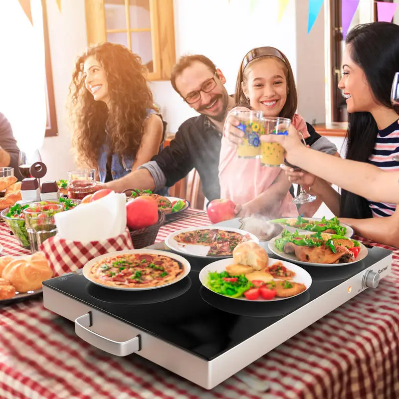 

22 x 14 Inch Electric Warming Tray Hot Plate Dish Warmer with Adjustable Temperature