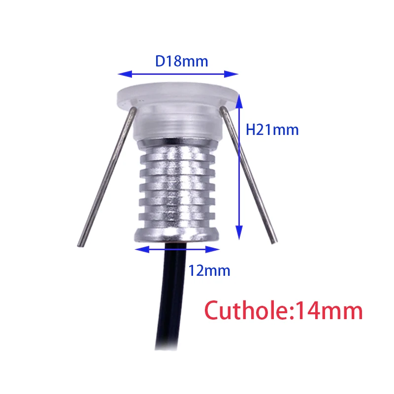 IP65 RGB światełko punktowe Led 0.5W reflektor sufitowy akrylowe 12V miejsca na domowe schody kablelinet Bar DIY DIY