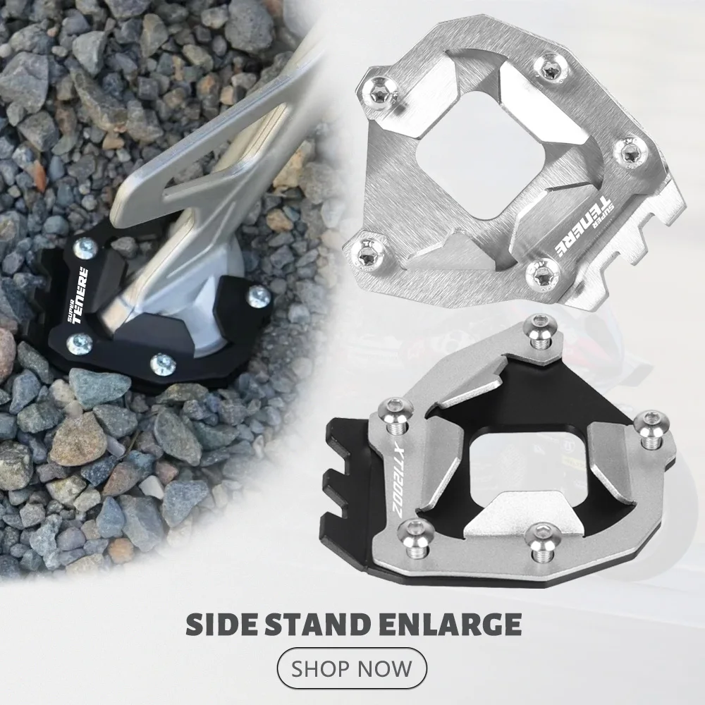 2024 Motorcycle Accessories Side Stand Foot Kickstand Enlarge Support Plate Pad For Yamaha XT1200ZE super tenere ABS 2014-2023