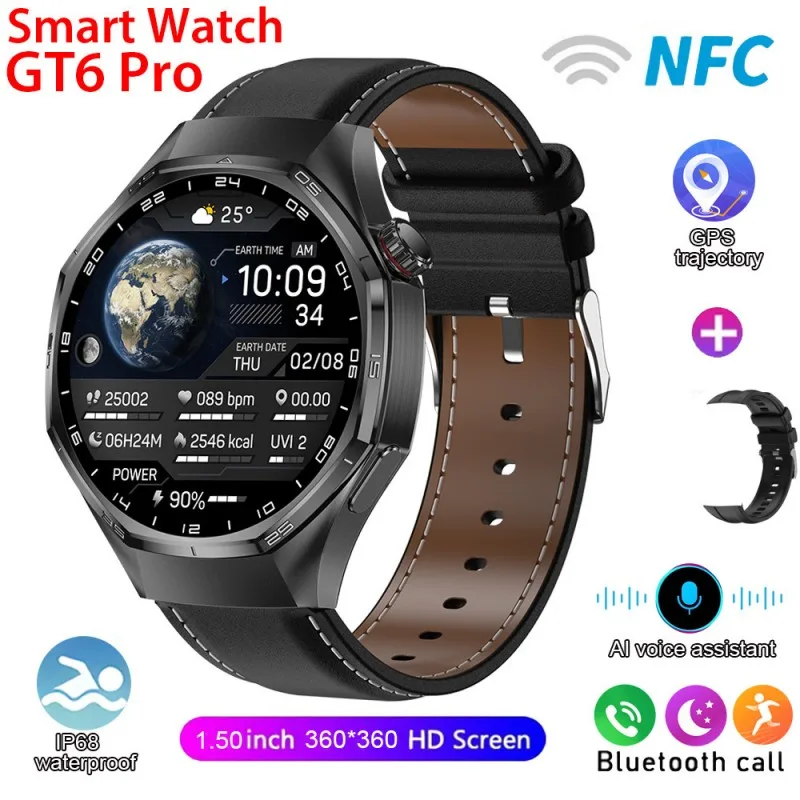 

Sports Smartwatch 1.5 HD AMOLED Sreen Music Playback Health Monitor Bluetooth Calls Watch Faces Menu Modes GPS Fitness Tracking