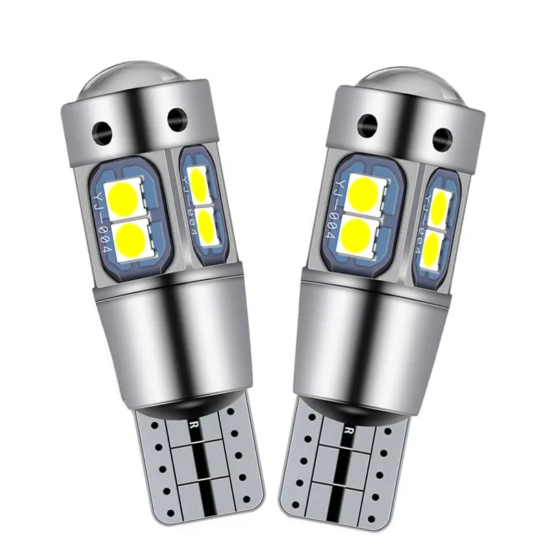 2 sztuki Super Brigh T10 W5W 168 192 światło tylne Led biały 3030 10SMD 12V samochód Led lampa samochodowa CANBUS bez błędu żarówka do światła