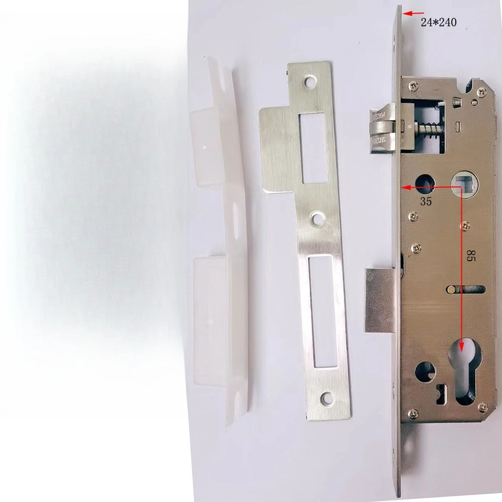 85mm Hole Spacing Thermal Break Aluminum Lock Body, Stainless Steel Mortise Lock, Lift Deadlock for Fingerprint Smart Door Lock