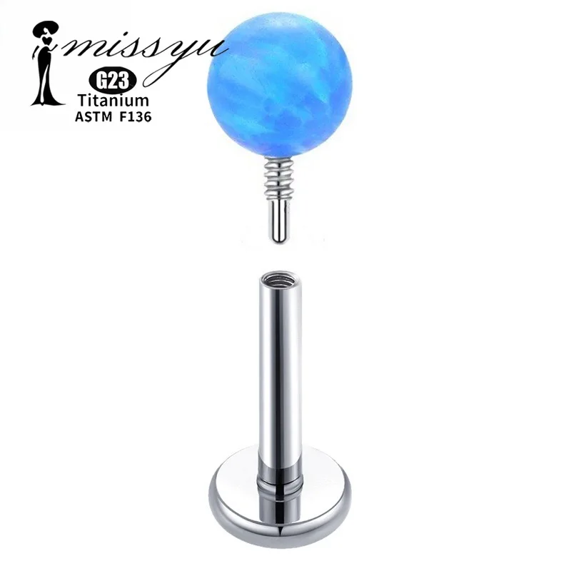 G23 Titan Ohrmuschel Edelstein Piercing Ohrring Nasenpiercing Augenbrauenpiercing Nasenpiercing Lippenimplantat Qualität Körperschmuck – Detail 7