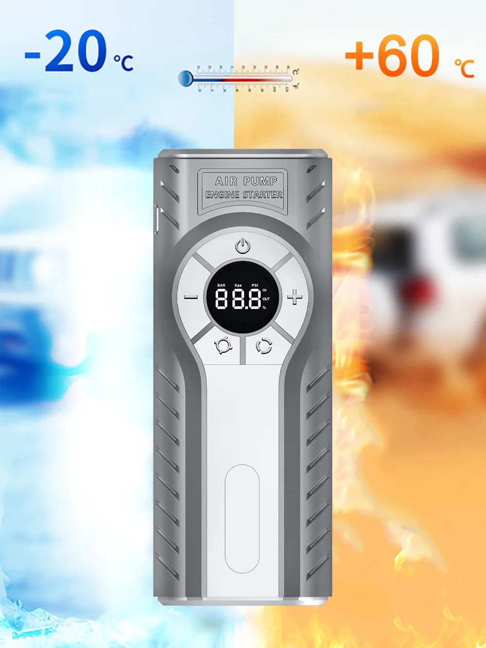 GKFLY 4000A Auto-Starthilfe, hohe Leistung, 69,6 Wh, Powerbank, Notstartgerät, tragbare Autobatterie-Booster, Busters – Detail 33