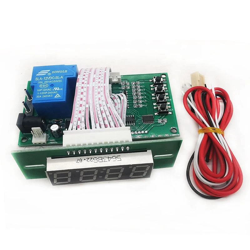 Hot sell 12V Timer PCB Board with 6Values multi coin acceptor and 12V 2A Power adapter for vending machine