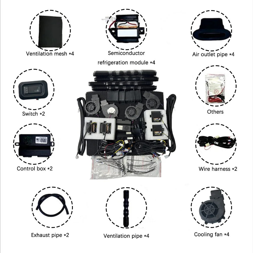 Universal Automobile Seats Heater Cooler For Air Conditioned Front Driver And Passenger Seats