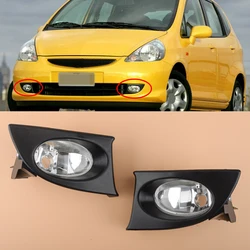 1 Pair Left & Right Car Front Bumper Fog Light Lamp Fit for Honda Fit Jazz GD1 GD3 2003 2004 2005 2006 2007 2008 33951-SAA-H11