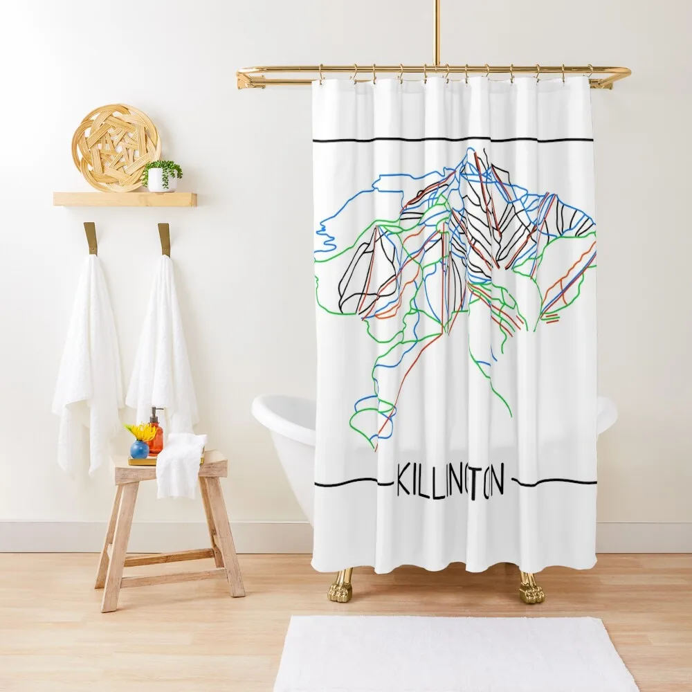 

Killington Trail Rating Map Shower Curtain Bathroom Deco Shower Waterproof Window For Shower Curtain
