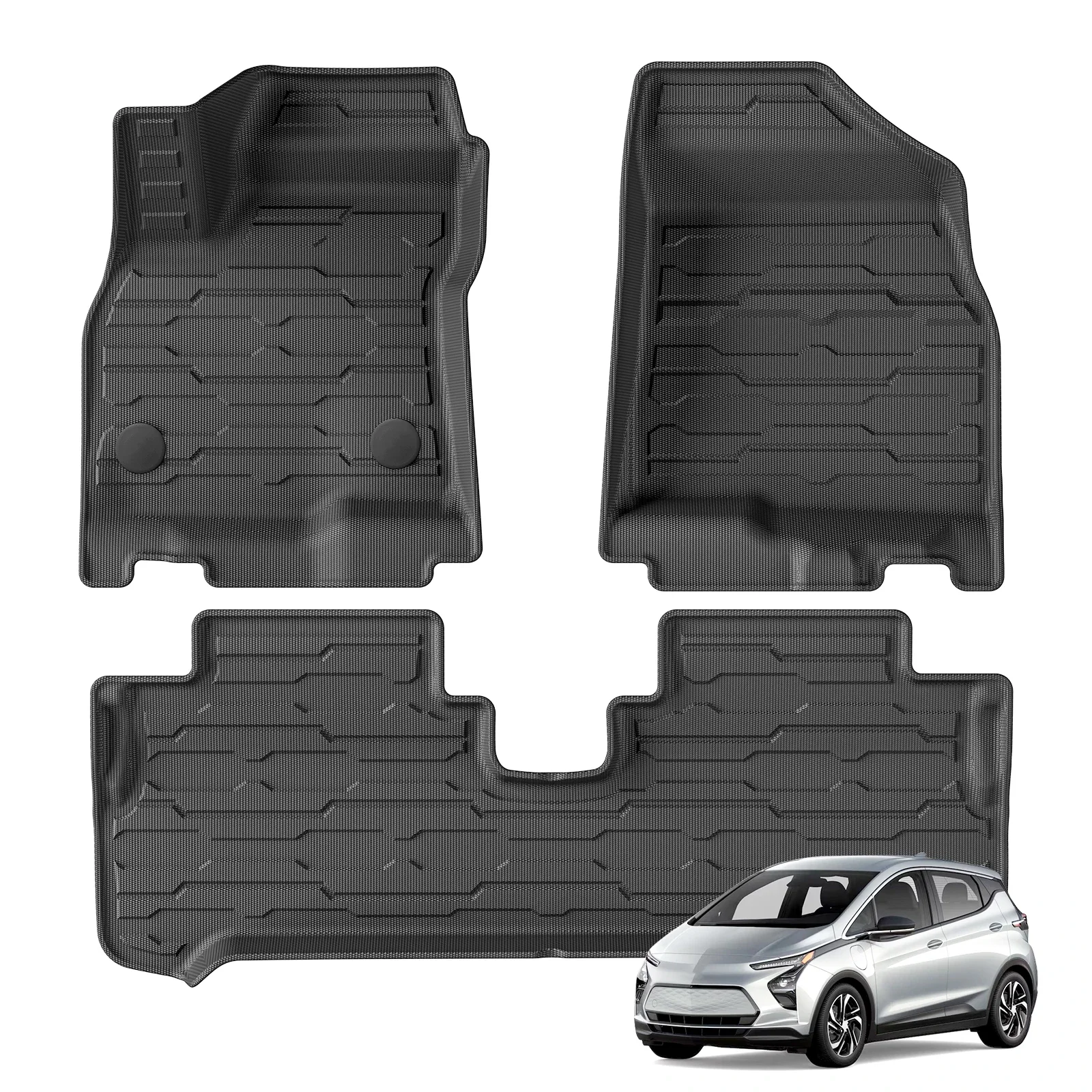 for Chevrolet Chevy Bolt EV 2017-2022 2023  Car Floor Mats Cargo Liner Trunk Pad TPE 3D Left Hand Drive