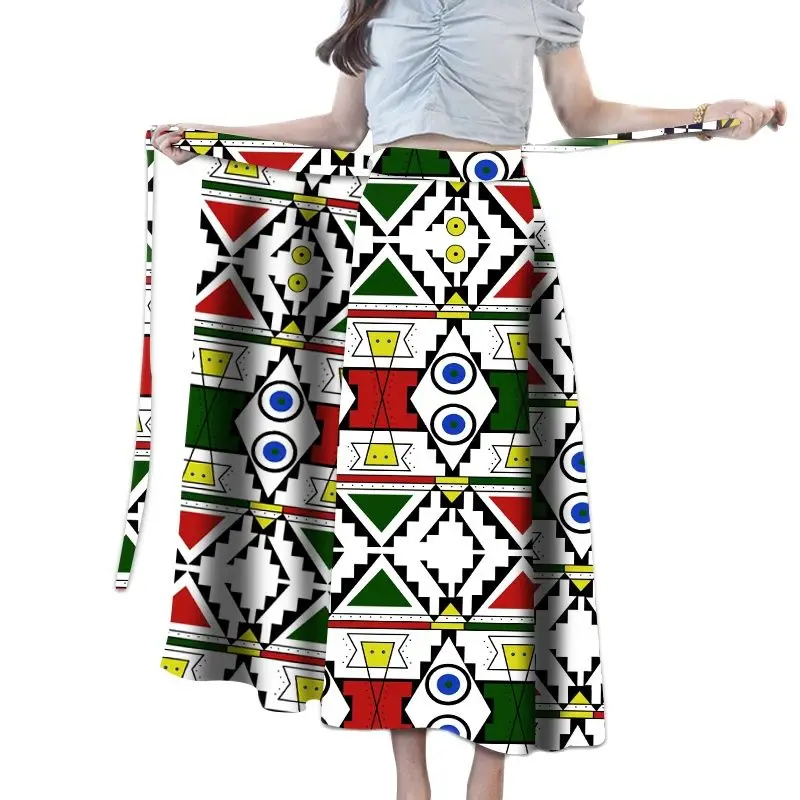 Traditional Mermaid Skirt Dress Africa Bazin Riche Print Clothing Lady Women Skirt Plus Size Long Skirts for Women