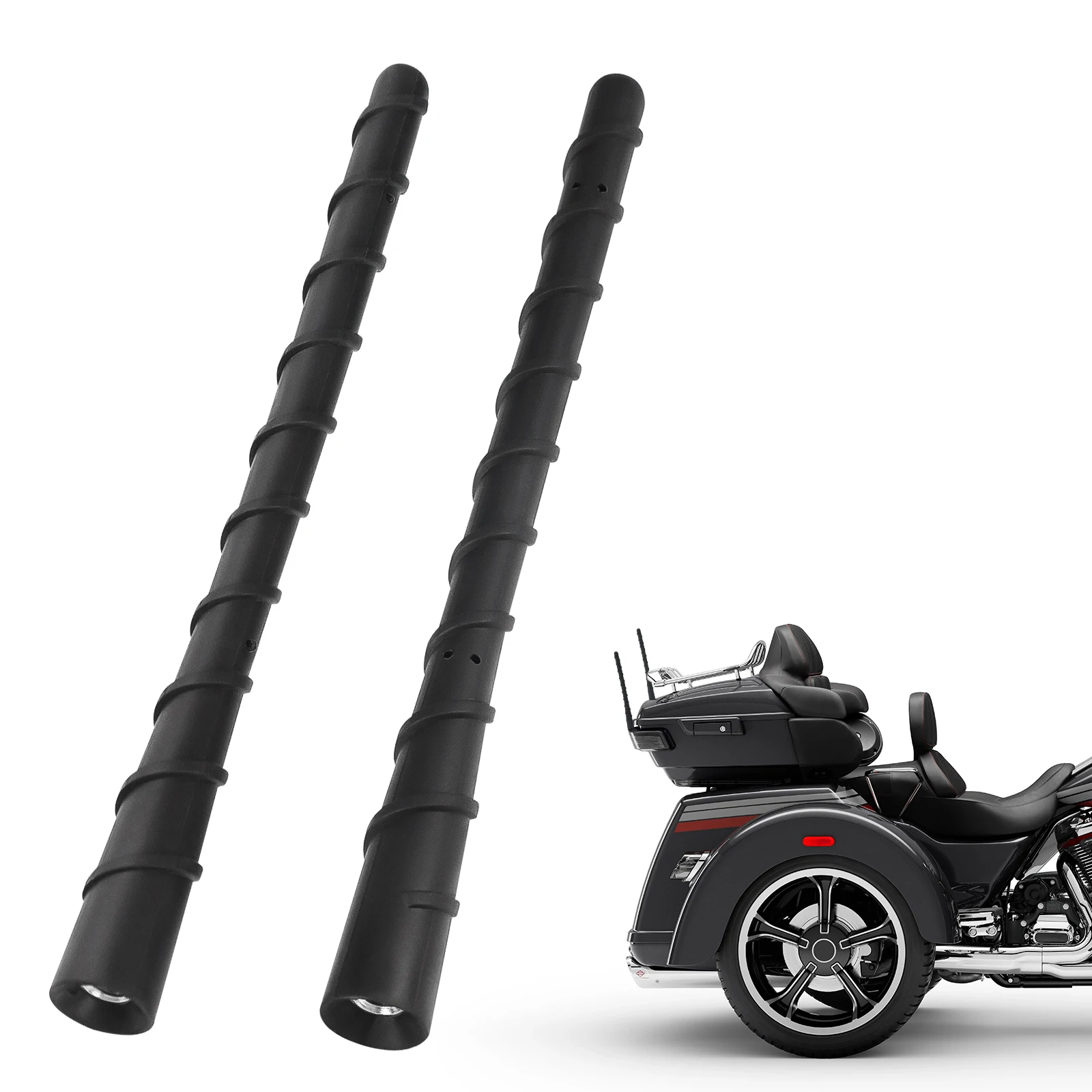 

Motorcycle Antenna For Harley Davidson 1989-2022 Street Road CVO For Trike Touring Glide Ultra Limited FM/AM Reception