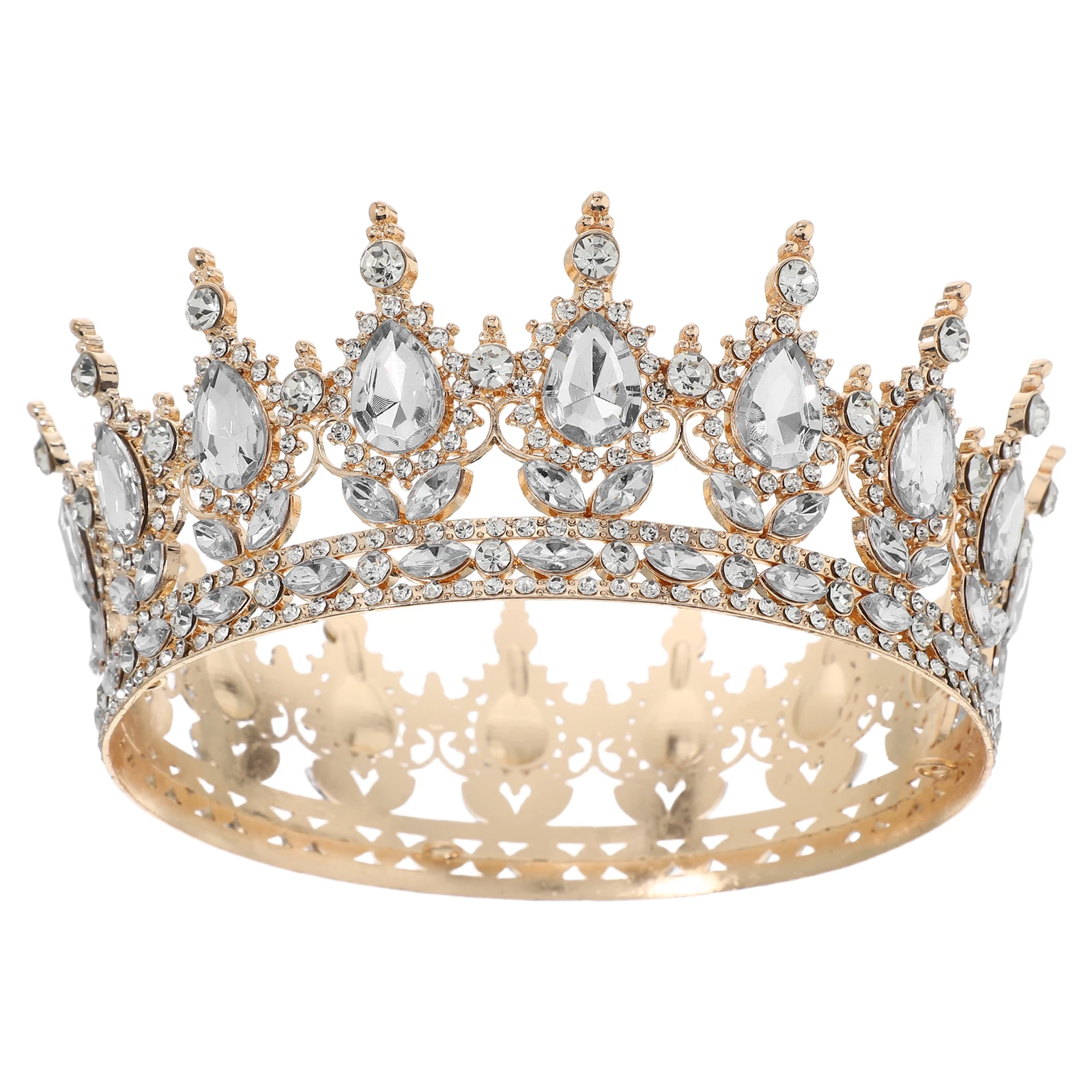 

Vintage Crown Queen Rhinestone Tiara Bridal Hair Accessories Wedding Tiaras Women Tiara Prom Engagement Photos Bride Use