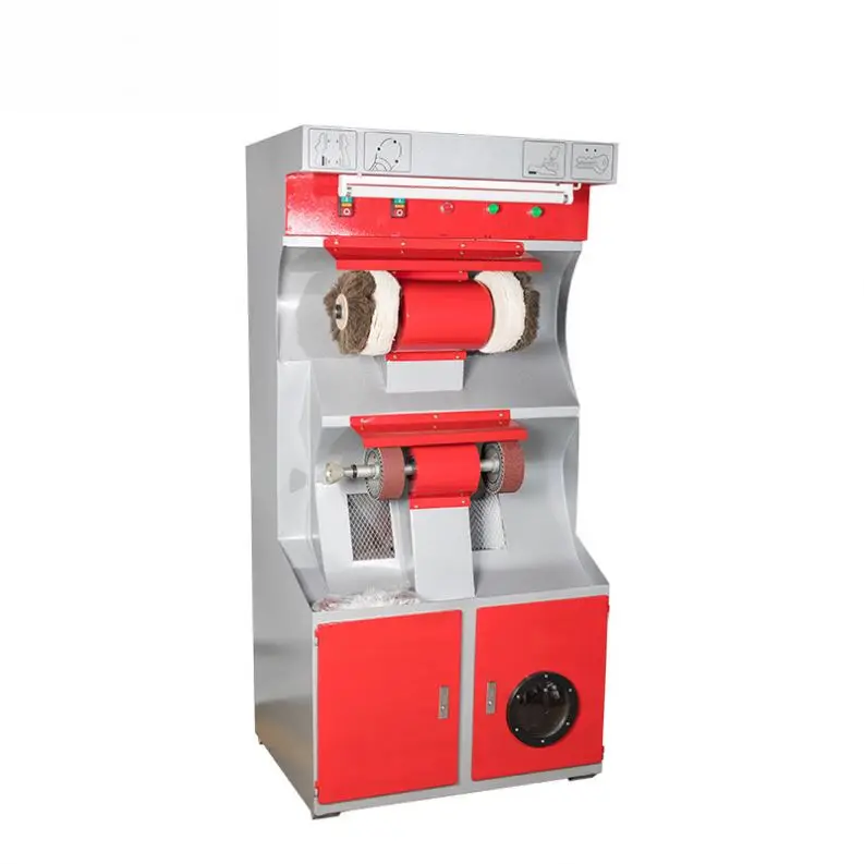 Shoemaking and shining machines with motors are used for grinding and repair