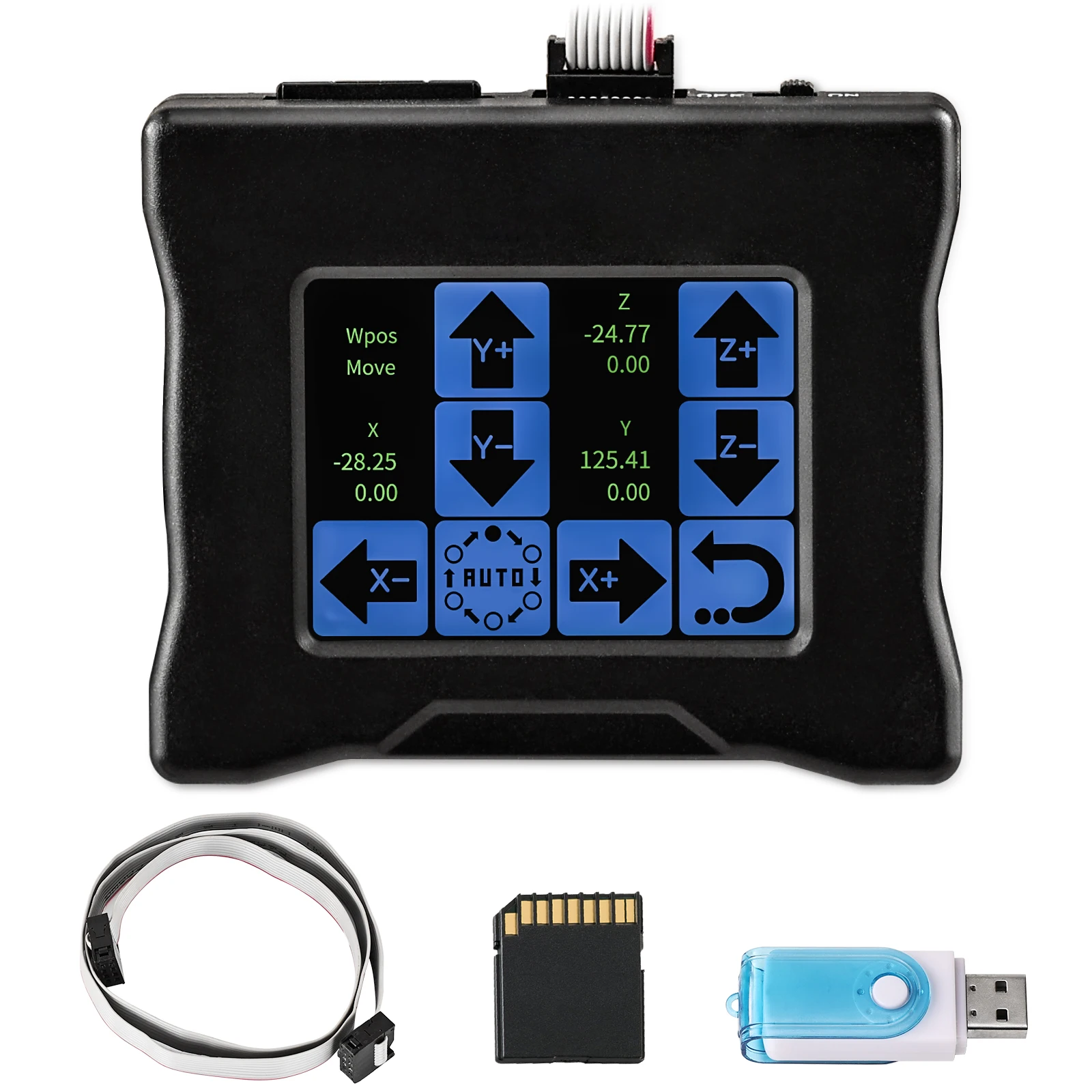 28 Inch Touchscreen GRBL Offline Controller, LCD Display With Wifi For CNC Wood Router 3018/3020/4540 Laser Engraving Machine