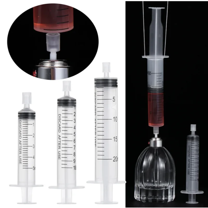 2-20 Plastic Non-medical Disposable Plastic Syringe 1ml-100ml Pet Industrial Needle Syringe Ink Dispenser 3ml Perfume Dispenser