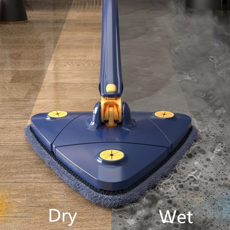Telescopic Triangle Mop 360° Rotatable Spin Cleaning Mop Adjustable Squeeze Wet and Dry Ceiling Cleaning Home Window Floor Tools