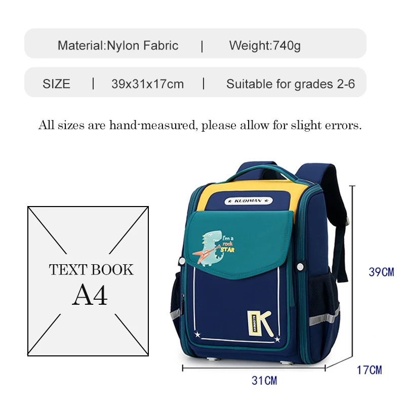Back to school Boys school bag Kids backpack water proof Preschool Ages 6-18 Spine protection Reduce the burden Large capacity