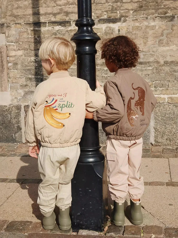 2025A/W Nieuwe Kinderjas Herfst Winter Jongens En Meisjes Borduren Katoen Gewatteerde Kleding Kinderen Dik fluwelen Thermisch Vest - afbeelding 2