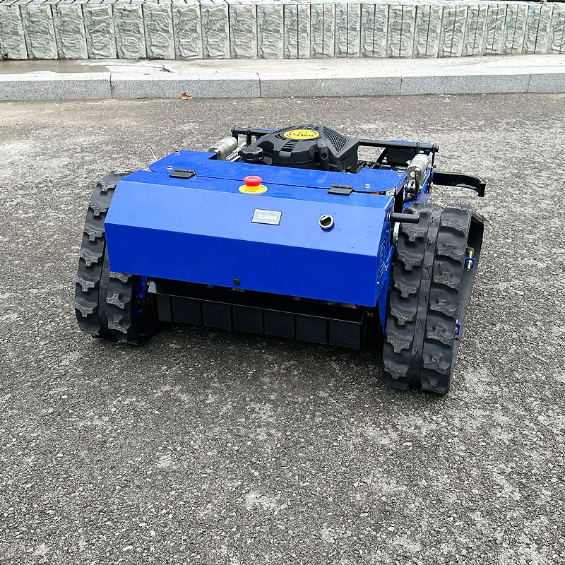 

Factory direct sales of small tracked wireless remote control lawn mowers, easy to operate.