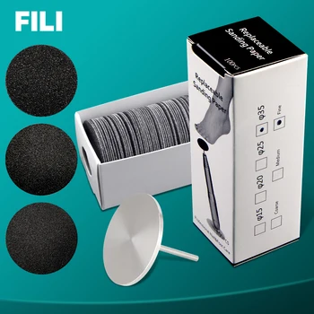 FILI 대형 교체 사포, 각질 제거, 발 살롱 큐티클 파일, 전기 회전 페디큐어 디스크, 35mm