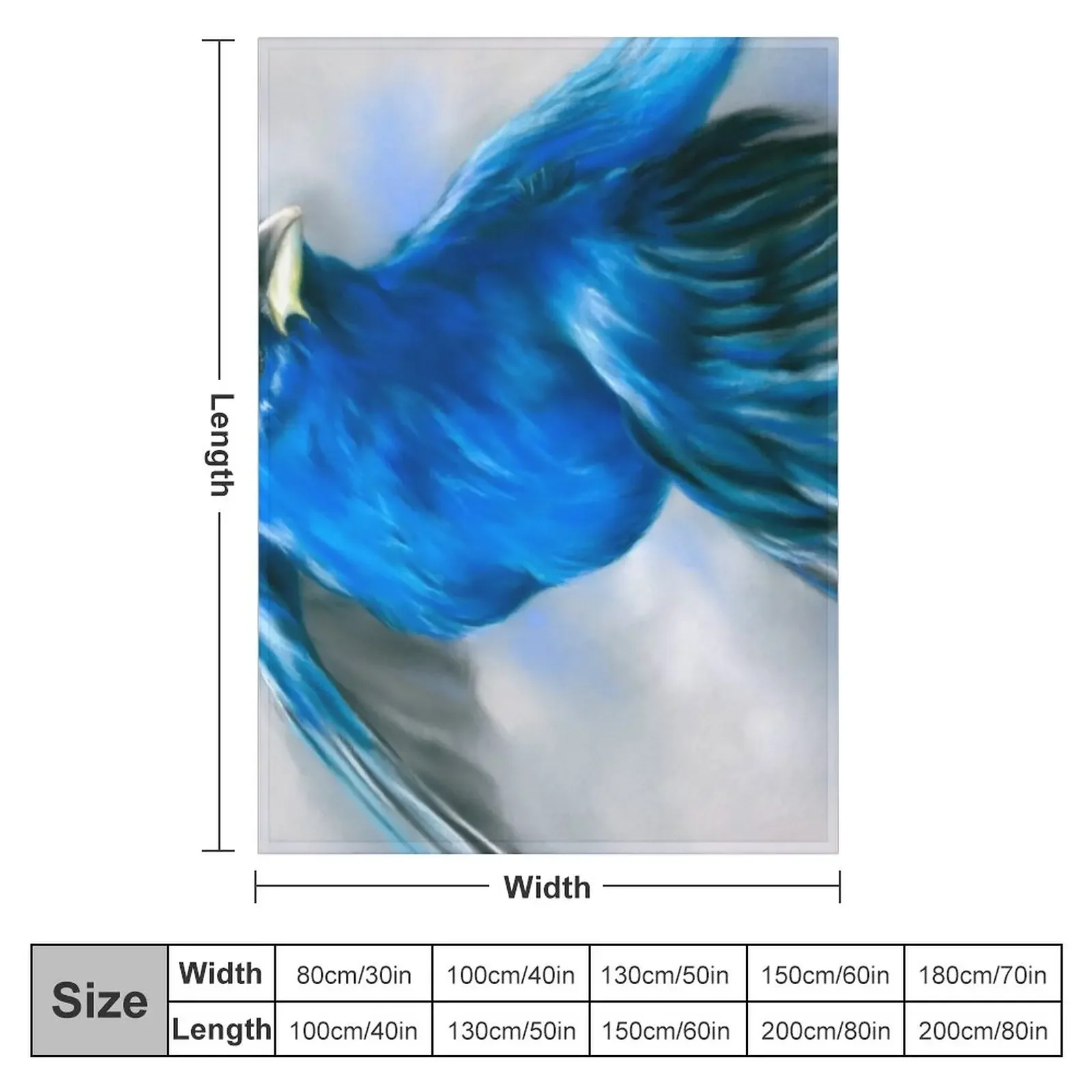 Indigo Bunting in Flight Throw Blanket Bed bed plaid Blankets