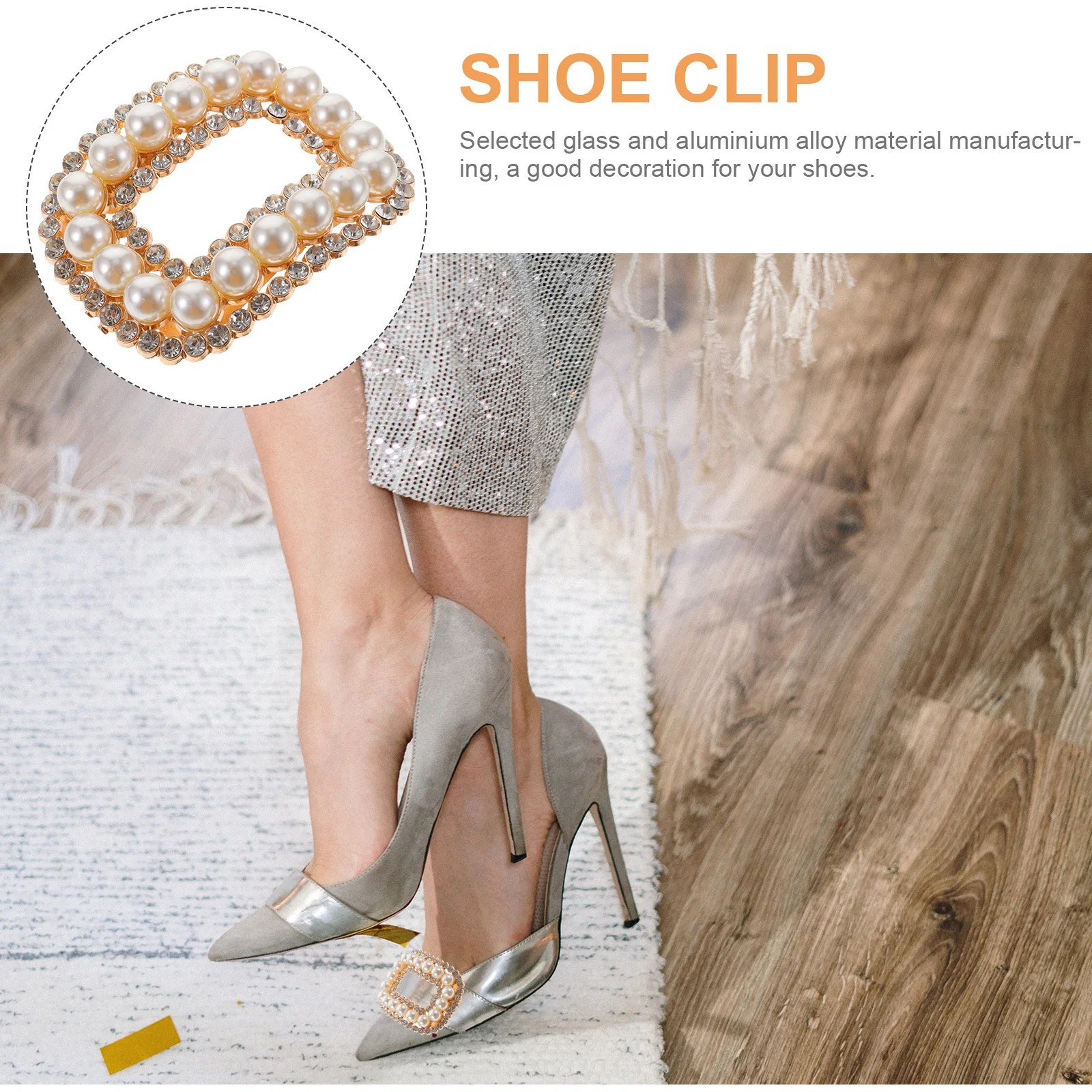 

Rhinestone Crystal Shoe Brooch Bridal Buckle for High Heels Wedding Shoe Ornament Shoelace Diy Accessories Studded Accessories