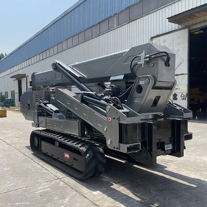 Electric Wireless Remote Spider Crane Crawler Crane 2 Ton Telescopic Boom for Narrow Space Lifting Work Use Project