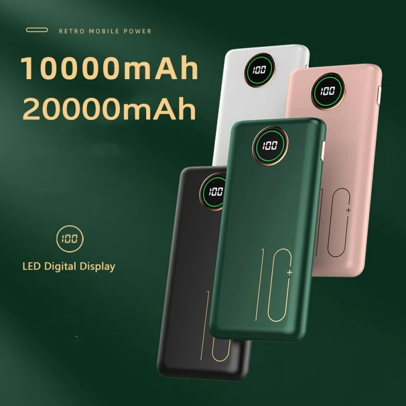 

Power Bank 20000mAh External Battery Fast Charging Powerbank for iPhone 15 14 Xiaomi Samsung Huawei Portable Charger Poverbank