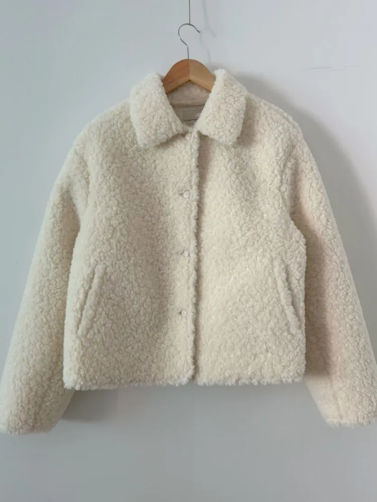 Primavera otoño Mujer prendas de vestir exteriores de un solo pecho Abrigos Invierno chaqueta con cuello Laple Chaquetas sueltas Mujer Chaquetas señoras Tops