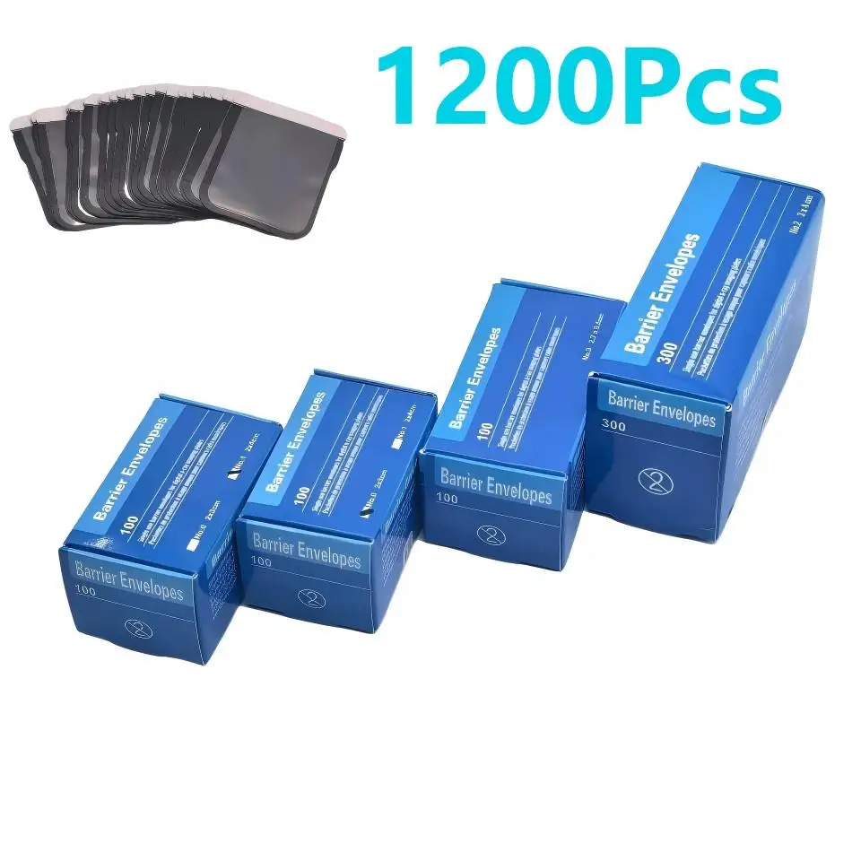 1200Pcs Size 0 1 2 3 Disposable Dental Barrier Envelopes Phosphor Storage Plate Protective Sleeves Dental Lab