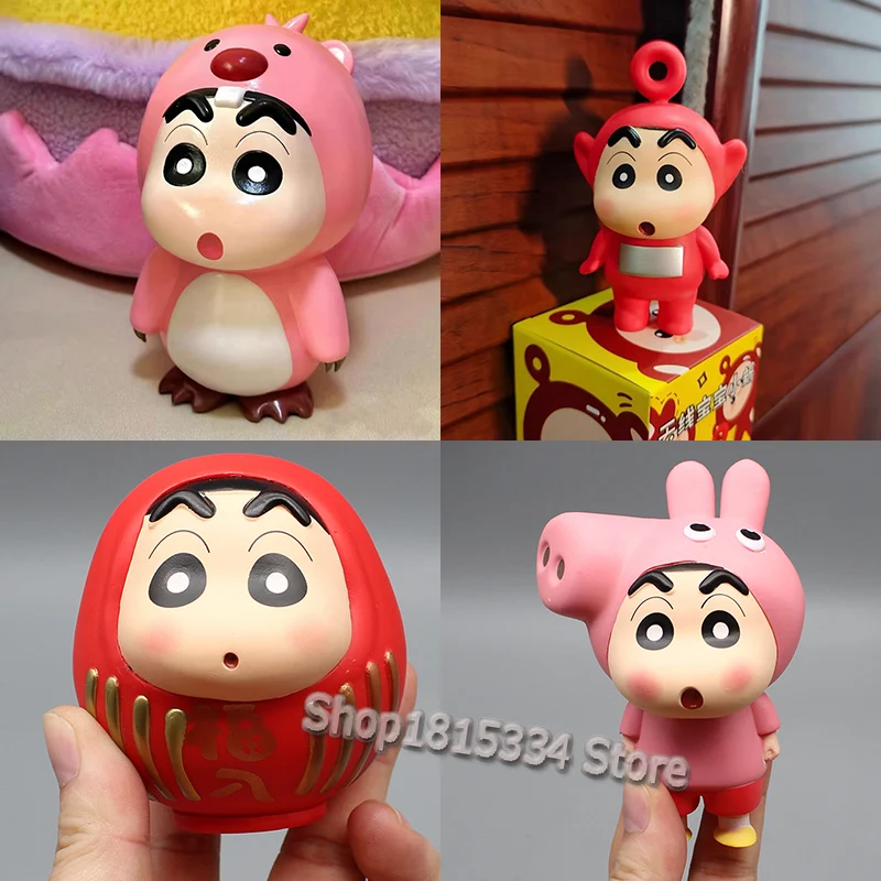 Crayon Shin Chan หุ่นตัวการ์ตูนมีเวอร์ชินจังตุ๊กตาแอ็คชั่นตลกๆของเล่นตุ๊กตาพีวีซีน่ารัก